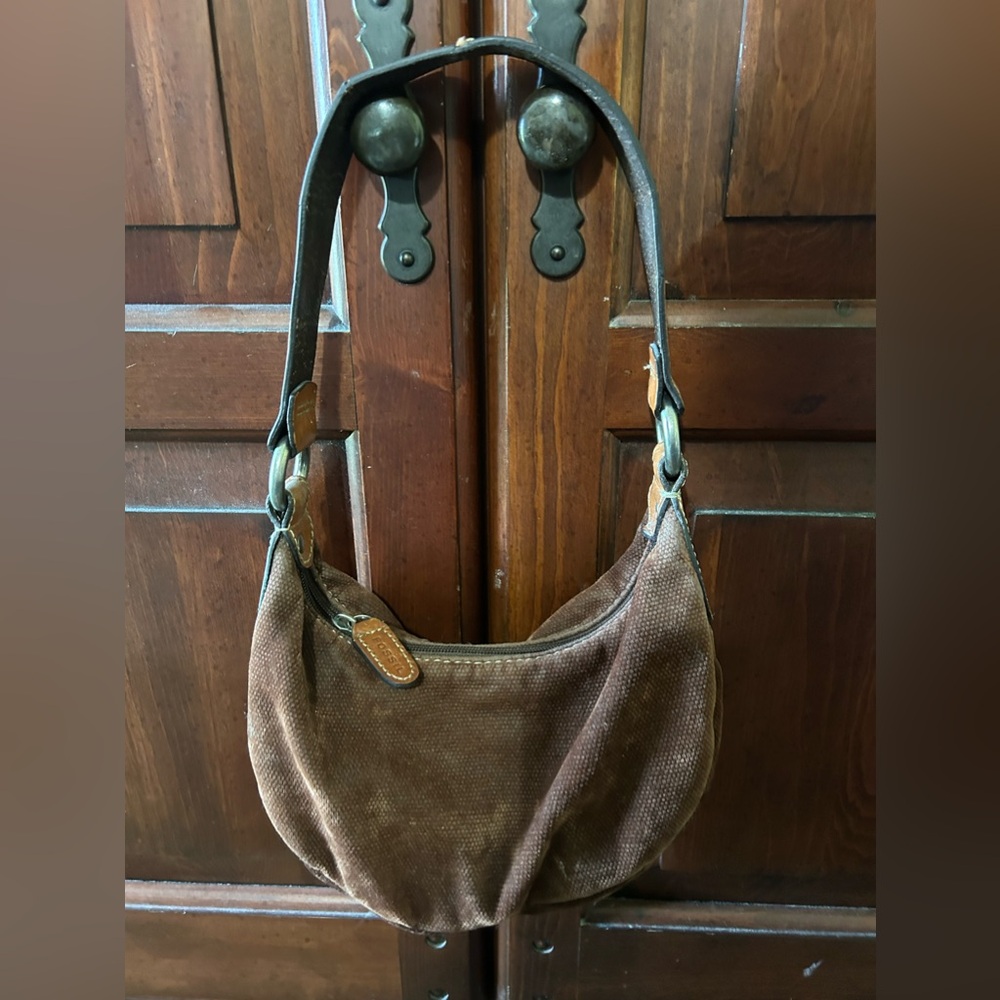Vintage Fossil courduroy NC Tarheels purse